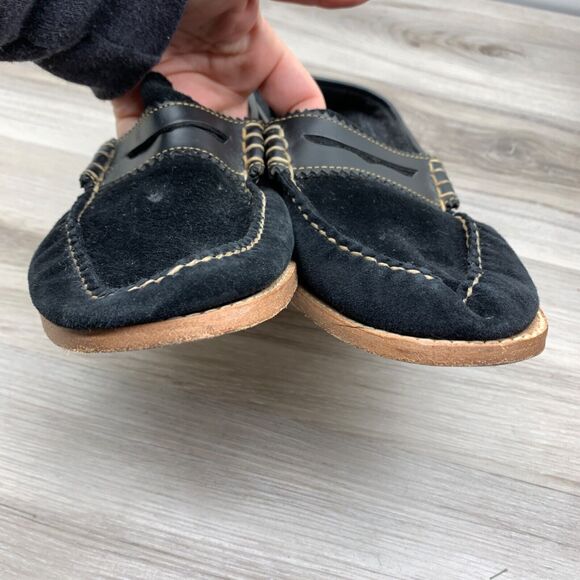 Bass Weejuns Mens Black Suede Bradford Penny Loafers Size 10 D main image 7